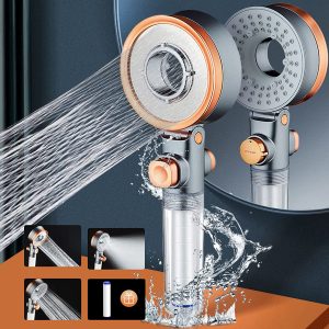 Handheld Shower Head PP cotton Filter Adjustable Water Pressure Shower Head with Switch Filtration Shower Head – ABS Plastic
