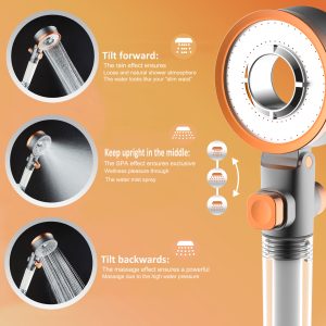 Handheld Shower Head PP cotton Filter Adjustable Water Pressure Shower Head with Switch Filtration Shower Head – ABS Plastic