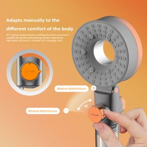 Handheld Shower Head PP cotton Filter Adjustable Water Pressure Shower Head with Switch Filtration Shower Head – ABS Plastic