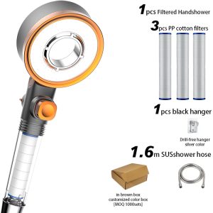 Premium shower head, ABS Beauty Bathroom Shower Head With PP Cotton Filter Modern High Pressure Filtered Massage – ABS Plastic