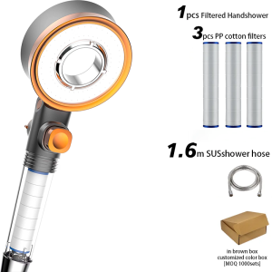 Premium shower head, ABS Beauty Bathroom Shower Head With PP Cotton Filter Modern High Pressure Filtered Massage – ABS Plastic
