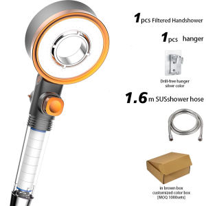 Premium shower head, ABS Beauty Bathroom Shower Head With PP Cotton Filter Modern High Pressure Filtered Massage – ABS Plastic