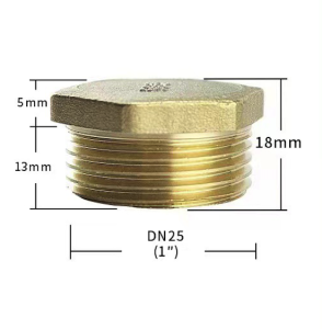 Full scale Male Adapter Pipe Fitting Brass Cored Hex Head Plug – Brass / G 1/8 female