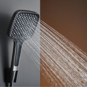 China manufacturer Square Big High Pressure Shower Head with Handheld 3 Spray Modes Shower Head – ABS Plastic / Chrome