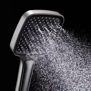 China manufacturer Square Big High Pressure Shower Head with Handheld 3 Spray Modes Shower Head – ABS Plastic / Chrome