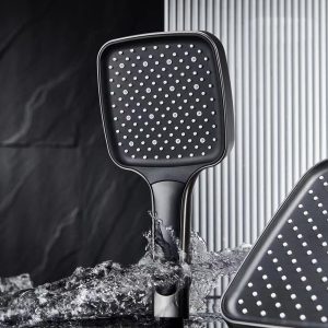China manufacturer Square Big High Pressure Shower Head with Handheld 3 Spray Modes Shower Head – ABS Plastic / Chrome