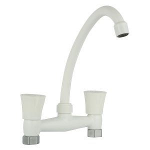 ABS printing blue and white dual handle faucet sink wall mixer / printing black