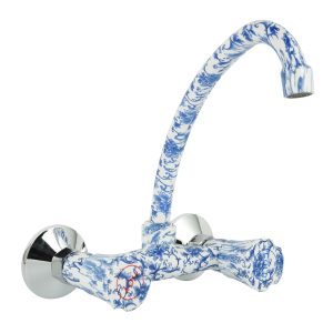 ABS printing black dual handle faucet sink wall mixer / printing black