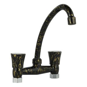 ABS printing black dual handle faucet sink wall mixer / printing black