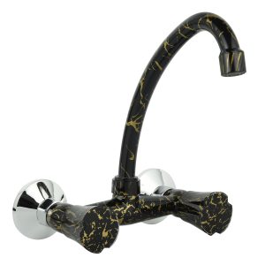 ABS printing black dual handle faucet sink wall mixer / printing black