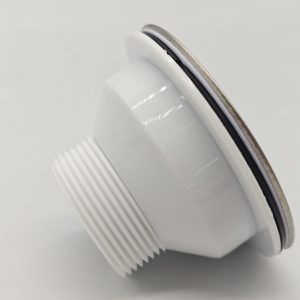 Kitchen Sink Drain 3-1/2″ Basket Strainer with Lift Stopper Basket Strainer – stainless steel / White