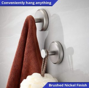 304SUS Brush Bath Robe Hook Holder Bathroom shower suction cup hooks – stainless steel / Brush