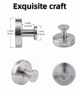 304SUS Brush Bath Robe Hook Holder Bathroom shower suction cup hooks – stainless steel / Brush