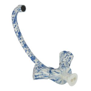 Printing  blue and white single hole sink hot and cold double handle faucet mixer / printing red
