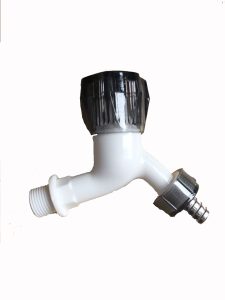 Made in China customized color plastic Washing Machine Water faucet Ball Bibcock Garden hose outdoor water faucet – Black