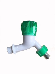 Made in China customized color plastic Washing Machine Water faucet Ball Bibcock Garden hose outdoor water faucet – Green