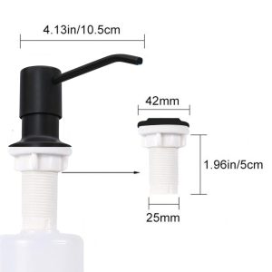 Sink Countertop Built in Soap Dispenser Stainless Steel Soap Dispensers for Kitchen Sink – Gold