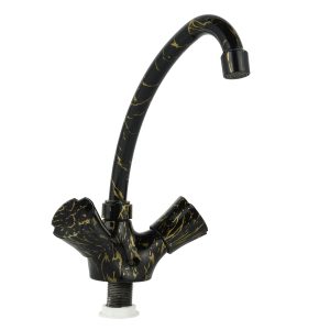 ABS printing red single hole sink hot and cold double handle faucet mixer / printing red